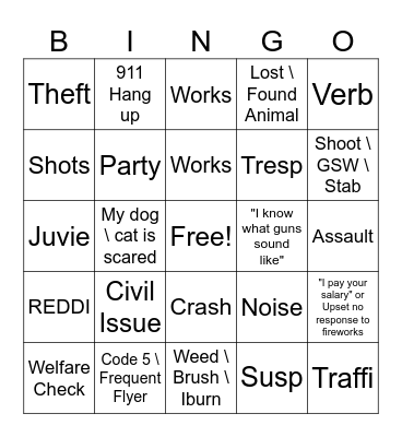 Dispatch 4th of July Bingo Card