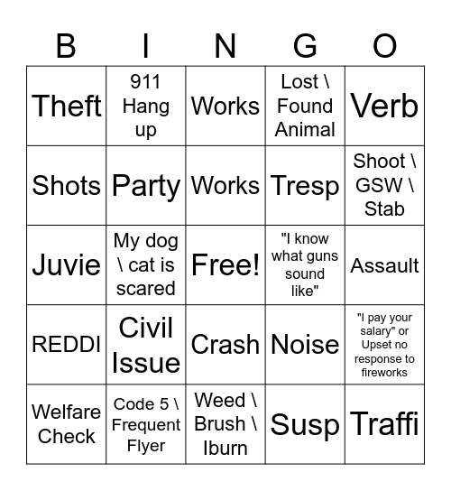 Dispatch 4th of July Bingo Card