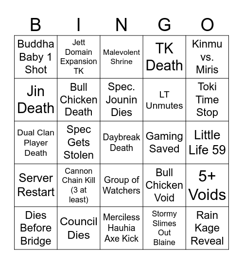 Operation Save Mr. Manatee 7/5/25 Bingo Card