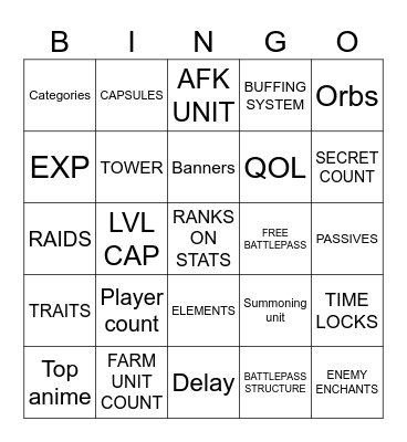 ASTD RELEASE BINGO Card