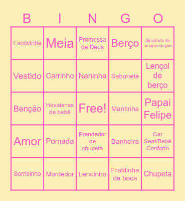 Chá da Bella Bingo Card