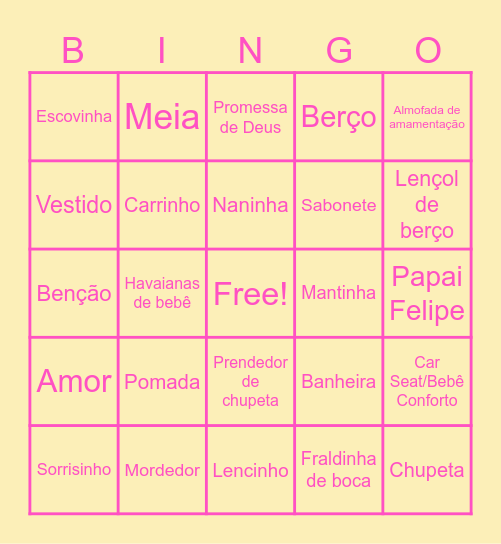 Chá da Bella Bingo Card
