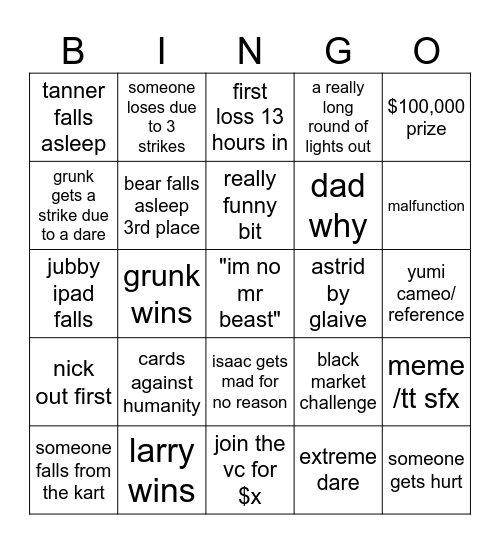 LTLVC 5 BINGO Card