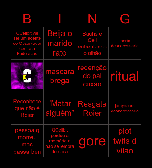 Volta do Cellbit Bingo Card