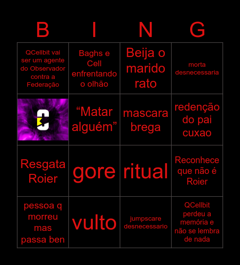 Volta do Cellbit Bingo Card
