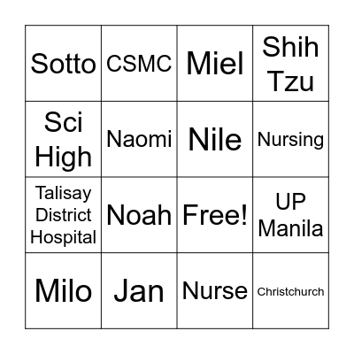 Bon Voyage, Mariel! Bingo Card