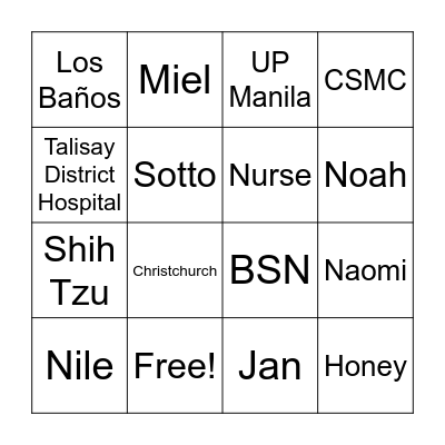 Bon Voyage, Mariel! Bingo Card