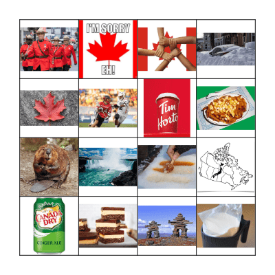 All About Canada Bingo! Bingo Card