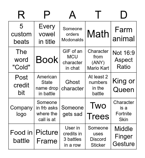 The Best Bingo Card