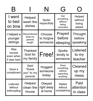 I OBEY AND I WIN Bingo Card