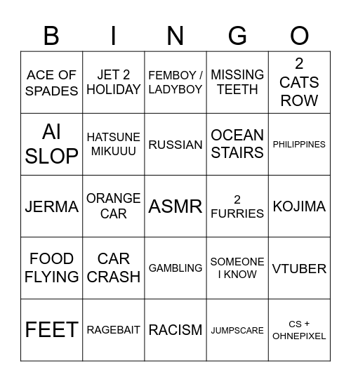 EASY BINGO Card