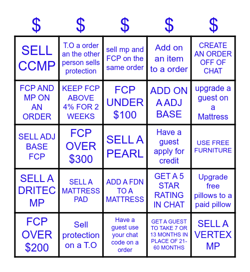 GW ECOMM BINO Bingo Card