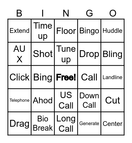 BUZZWORD Bingo Card