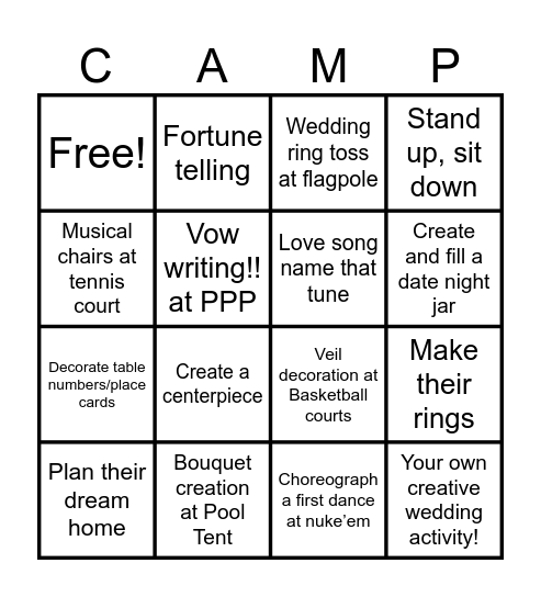 MISHPACHA BINGO Card