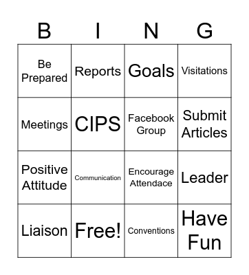 State Delegate BINGO Card