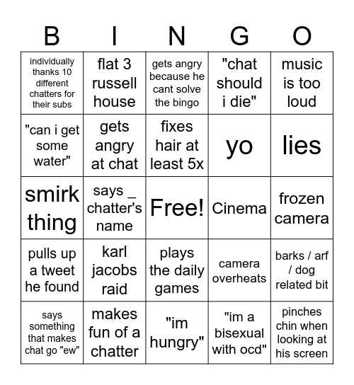 maxggs bingo Card