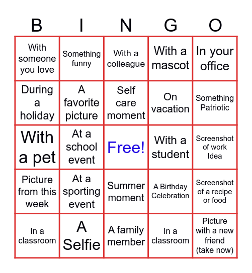 MCSAS 2025 Bingo Card