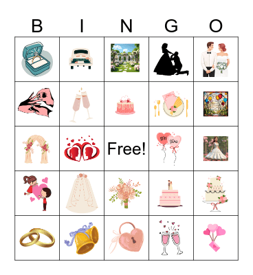 Bridal Shower Bingo Card