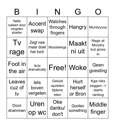 Em Bingo Card