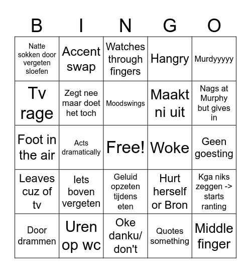 Em Bingo Card