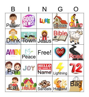 Worship Bingo Card