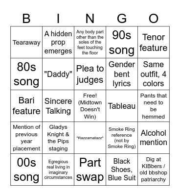 ✨Glimpses✨ (BHS finals 2k25) Bingo Card
