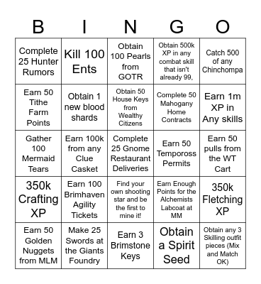 Duke Solo BINGO Card