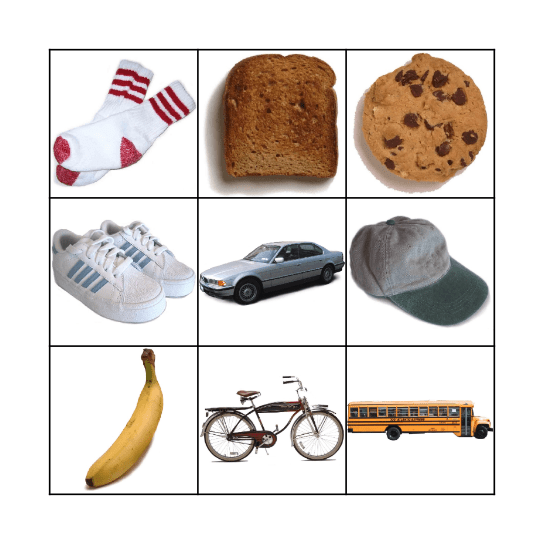 Close-Up Bingo Card