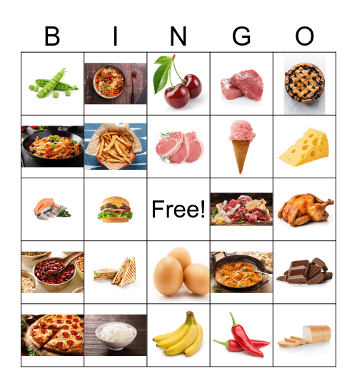 Lunchtime Bingo Card