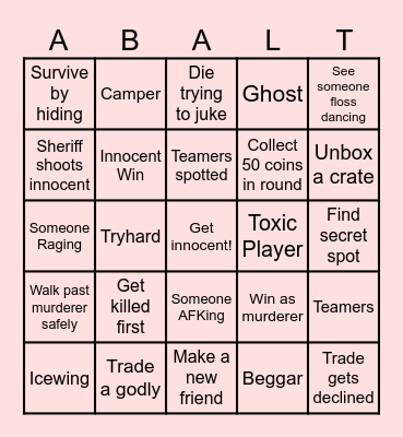 MM2 Bingo by Abalets Bingo Card