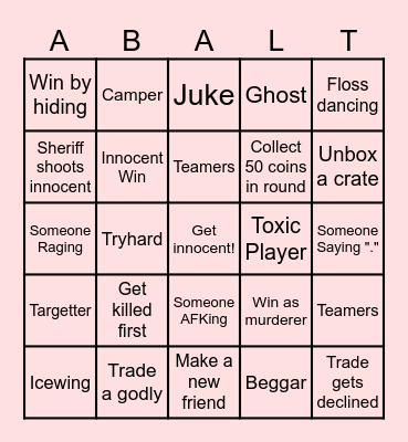 MM2 Bingo by Abalets Bingo Card