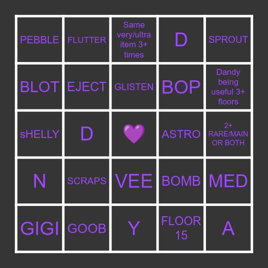 DANDYSBINGOEASY Bingo Card
