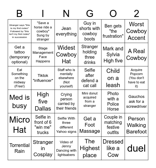 GS Bingo 2 - Proof Text to Ben Bingo Card