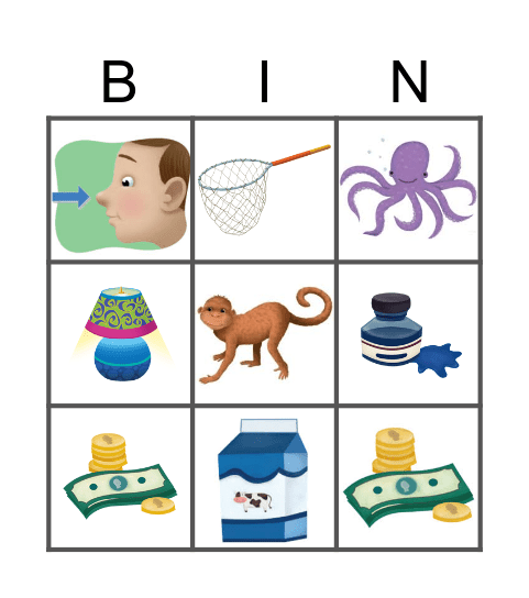 Oxford Phonics World 1 Bingo Card