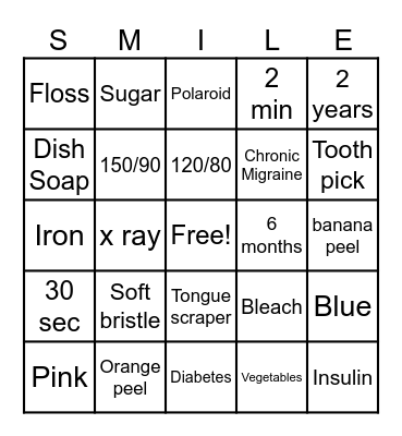 Eisenberg Bingo Card