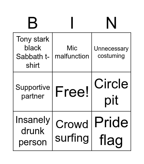 Metal Bingo Card