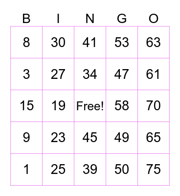 AVANTI's BORREL Bingo Card