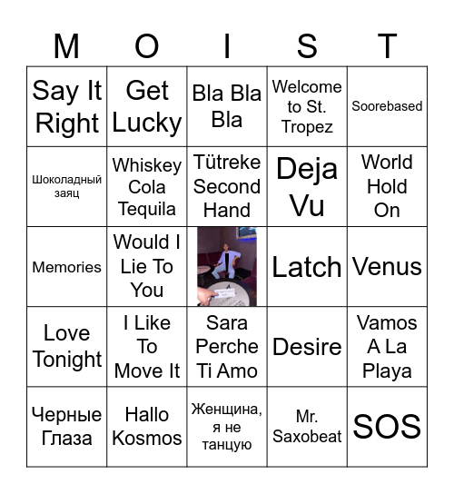 muusika bingo Card