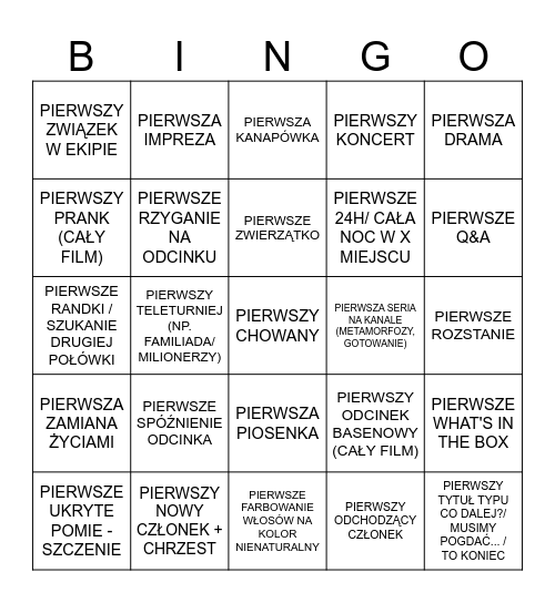 FAZA VS. BAZA BINGO Card