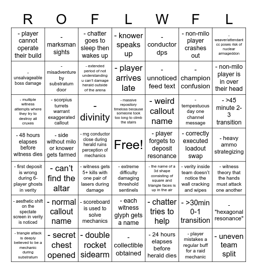 MrRoflWaffles SE Bingo Card