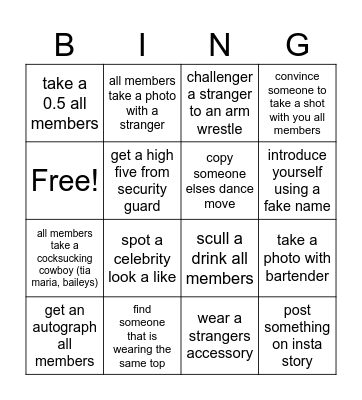 Geelong Bingo Card
