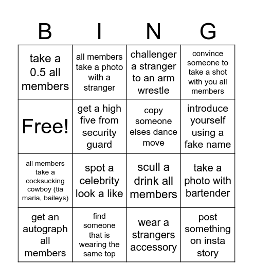 Geelong Bingo Card