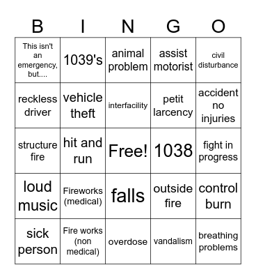 Fourth of July Bingo Card