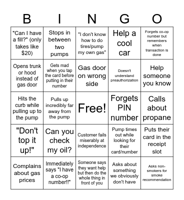 Co-op Bingo 2 Bingo Card