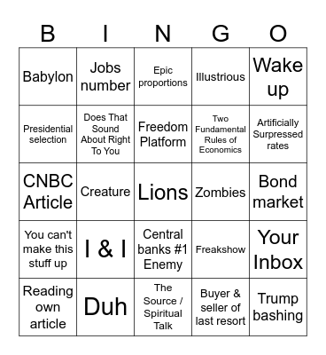 Greggy Boy Bingo Card