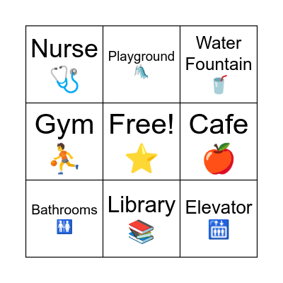 Building Scavenger Hunt Bingo Card