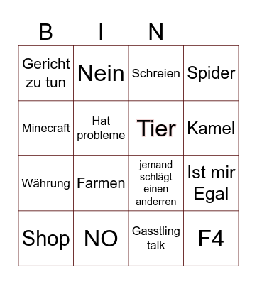 Let me introduce myself Bingo Card
