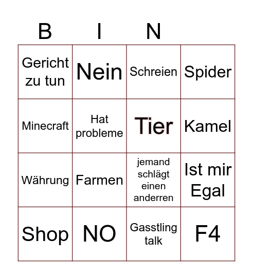 Let me introduce myself Bingo Card
