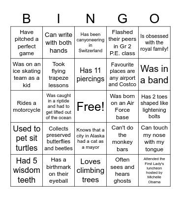 RTC HUMAN BINGO Card
