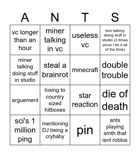 evil gc bingo Card